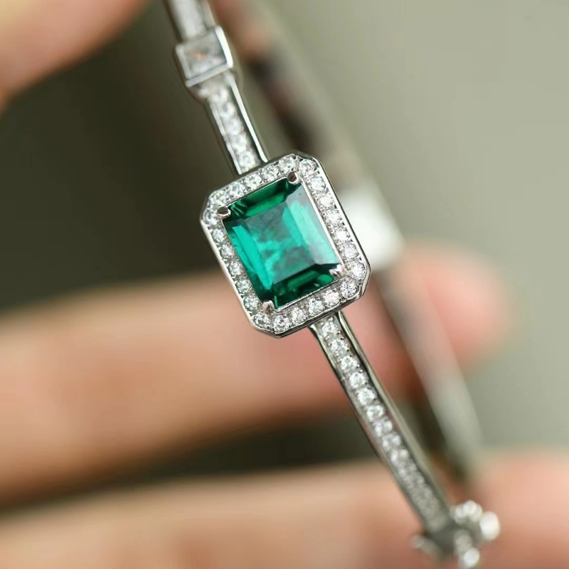 Sterlingsilber 925 mit hohem Kohlenstoff -farbenfrohes Diamantarmband